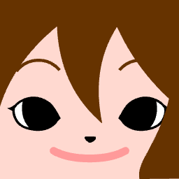 Avatar with a brown flip hairstyle and a warm smile