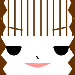 Avatar with striped white bangs and sleepy half-closed eyes