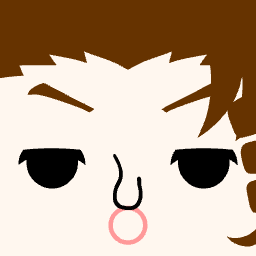 Avatar with spiky hair and a pouty circular mouth