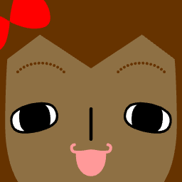 Avatar with red flower accents sticking its tongue out