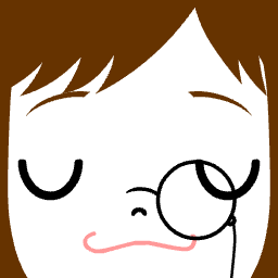 Avatar wearing a round monocle on a thin chain