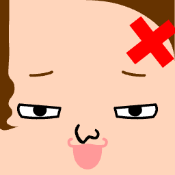 Avatar with a red X mark on its forehead