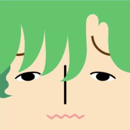Avatar with a pointed mint bob, drooping eyes, a long nose, and a wavy pink mouth