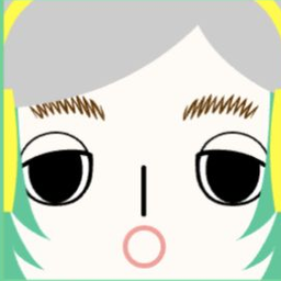 White avatar with swept gray hair, large outlined eyes, and a surprised round mouth