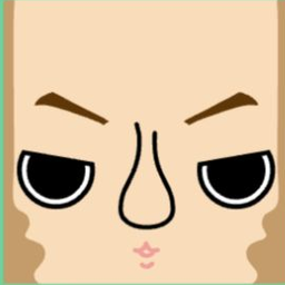 Avatar with pale yellow side locks, arched brows, half-closed eyes, and a tall nose